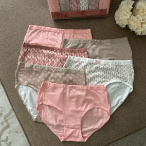 Pack de 6 culottes en coton beige