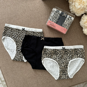 Pack de 3 culottes en coton léopard