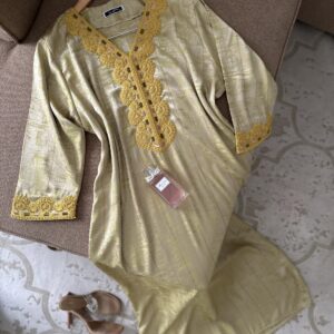 Robe kamkha moutarde