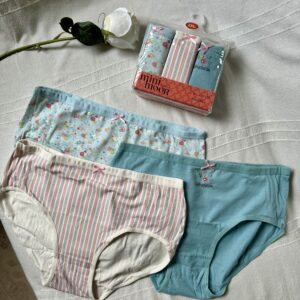 Pack de 3 culottes à fleurs bleu ciel