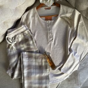 Pyjama pantalon à carreaux