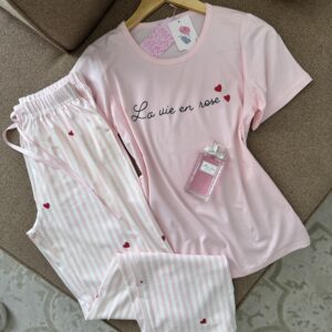 Pyjama en coton la vie en rose