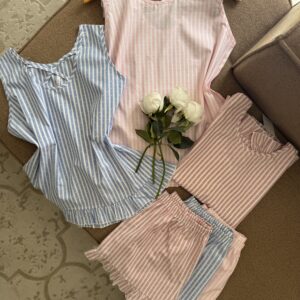 Pyjama short 100% coton plumetis