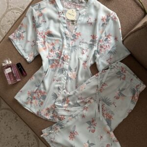 Pyjama Tress satin a fleurs