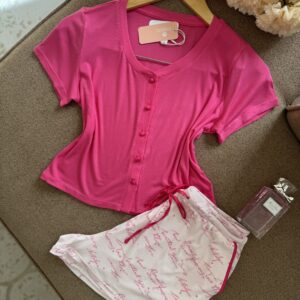 Pyjama short crop top