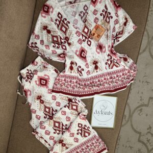 Ensemble Haut et Pantalon Imprimé Ikat