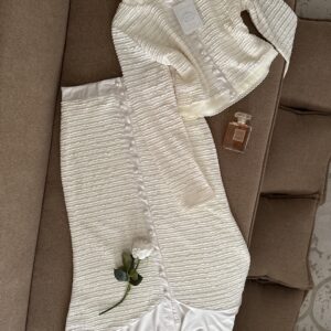 Ensemble Jupe Midi en Maille Texturé