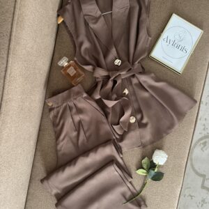 Ensemble Gilet Croisé et Pantalon Large