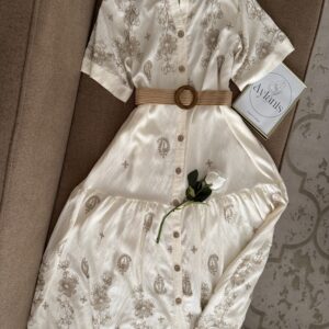 Robe Brodée Demi manches 95% coton