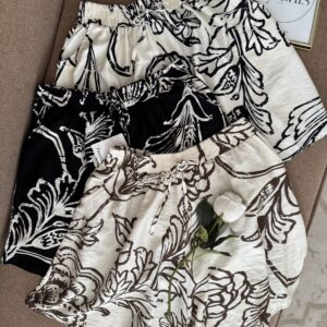 Short en Viscose Motif Baroque