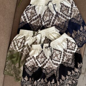 Short en Viscose Motif Arabesque