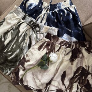 Short en Viscose Motif Fleur