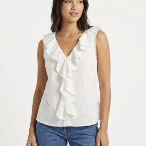 Blouse Sans Manches à Volonts Cascade 80% coton