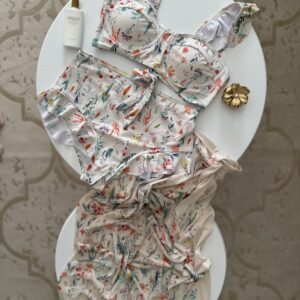 Maillot de Bain 2 Pièces Avec Paréo
