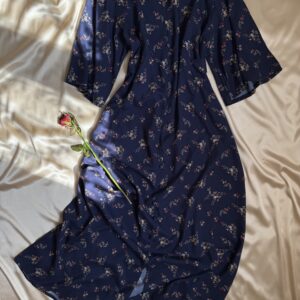 Robe Longue Boutonnée Tissu Fibranne